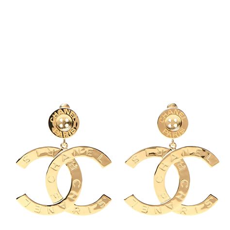 orange and gold button chanel paris earings|Chanel earrings j11658.